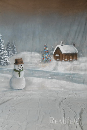 28 Winter Cabin Snowman